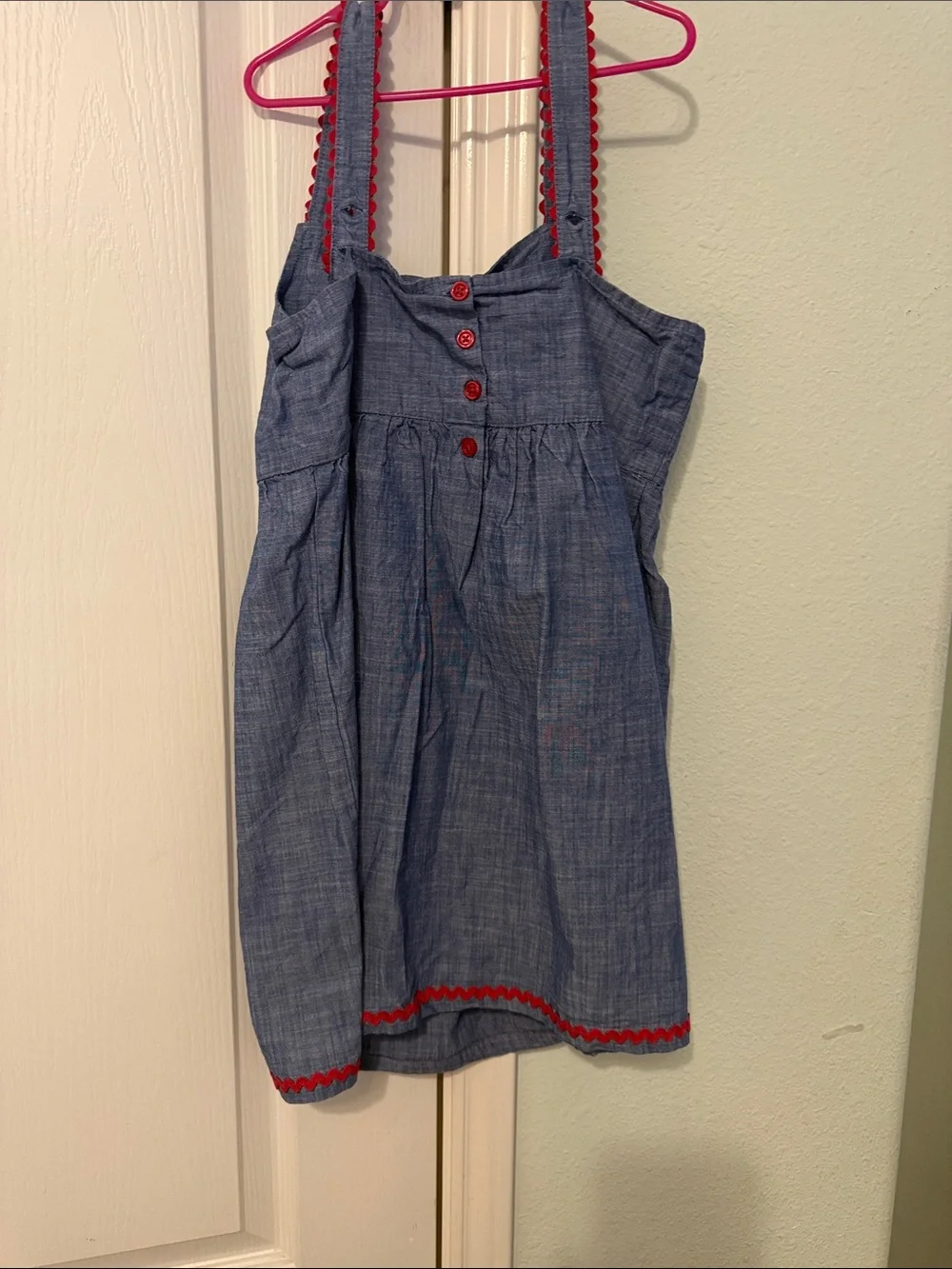 Gymboree Blue Sundress with Red Apple Applique